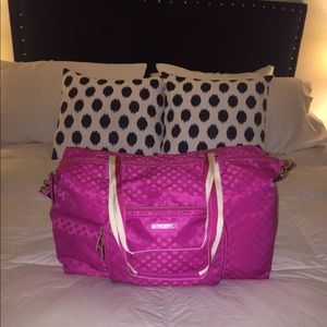 Kate Spade Roma Bon Voyage Pink Weekender Bag